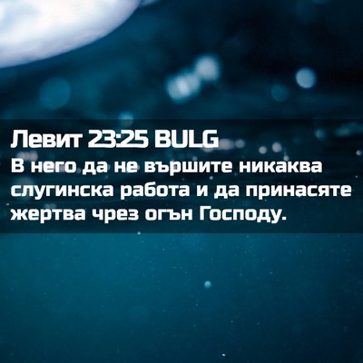 Picture 02 - Левит 23:25 BULG - В него да не вършите - Bible Verse Picture
