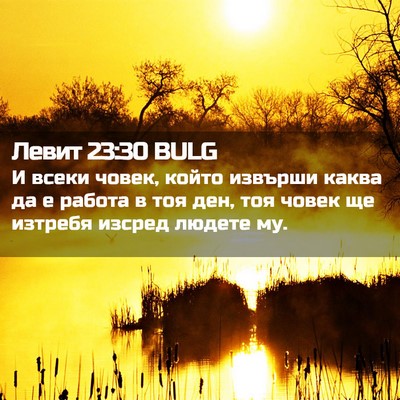 Picture 02 - Левит 23:30 BULG - И всеки човек, който - Bible Verse Picture