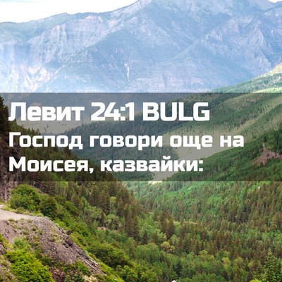 Picture 02 - Левит 24:1 BULG - Господ говори още на - Bible Verse Picture
