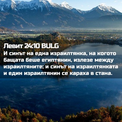 Picture 02 - Левит 24:10 BULG - И синът на една - Bible Verse Picture