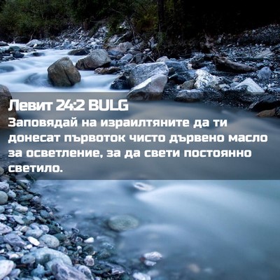 Picture 02 - Левит 24:2 BULG - Заповядай на израилтяните - Bible Verse Picture