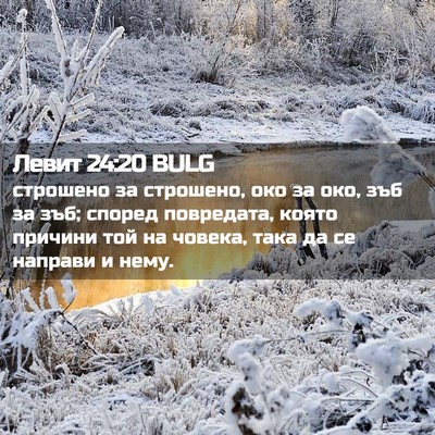 Picture 02 - Левит 24:20 BULG - строшено за строшено, око - Bible Verse Picture