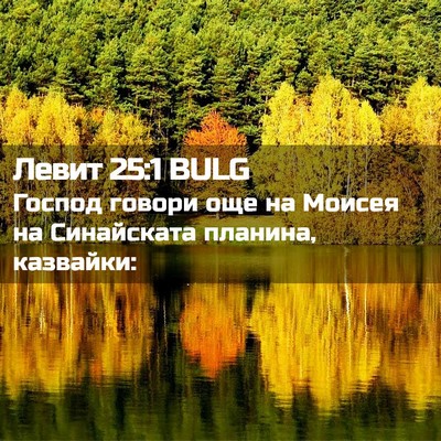 Picture 02 - Левит 25:1 BULG - Господ говори още на - Bible Verse Picture