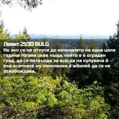 Picture 02 - Левит 25:30 BULG - Но ако се не откупи до - Bible Verse Picture