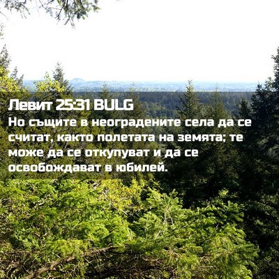 Picture 02 - Левит 25:31 BULG - Но същите в неоградените - Bible Verse Picture