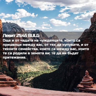 Picture 02 - Левит 25:45 BULG - Още и от чадата на - Bible Verse Picture