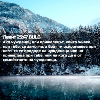 Picture 02 - Левит 25:47 BULG - Ако чужденец или - Bible Verse Picture