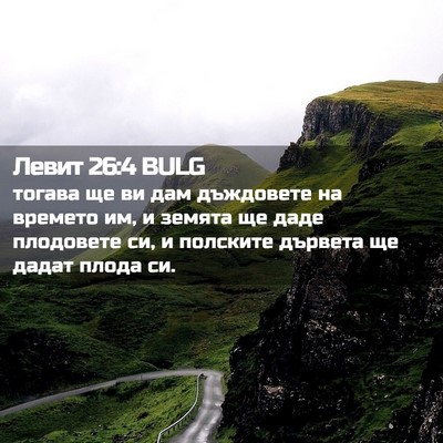 Picture 02 - Левит 26:4 BULG - тогава ще ви дам дъждовете - Bible Verse Picture