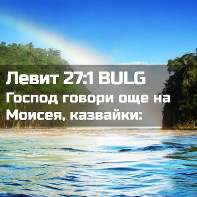 Picture 02 - Левит 27:1 BULG - Господ говори още на - Bible Verse Picture
