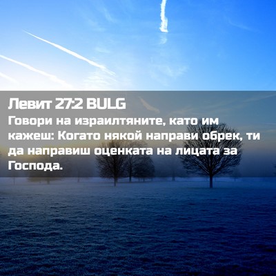 Picture 02 - Левит 27:2 BULG - Говори на израилтяните, - Bible Verse Picture