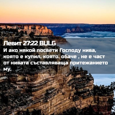 Picture 02 - Левит 27:22 BULG - И ако някой посвети - Bible Verse Picture