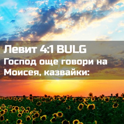 Picture 02 - Левит 4:1 BULG - Господ още говори на - Bible Verse Picture