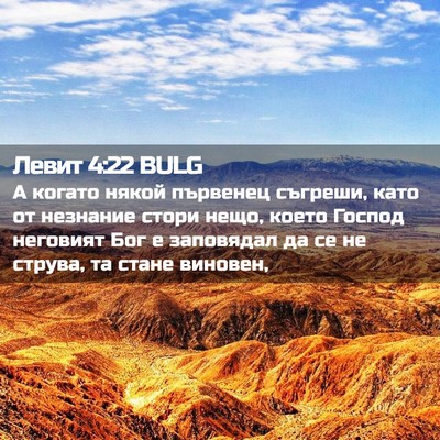 Picture 02 - Левит 4:22 BULG - А когато някой първенец - Bible Verse Picture