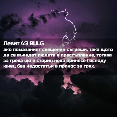 Picture 02 - Левит 4:3 BULG - ако помазаният свещеник - Bible Verse Picture