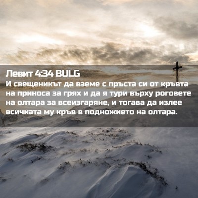 Picture 02 - Левит 4:34 BULG - И свещеникът да вземе с - Bible Verse Picture