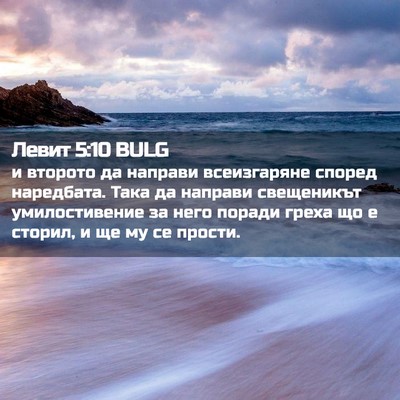 Picture 02 - Левит 5:10 BULG - и второто да направи - Bible Verse Picture