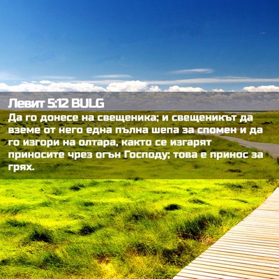 Picture 02 - Левит 5:12 BULG - Да го донесе на свещеника; - Bible Verse Picture