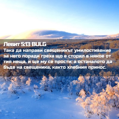 Picture 02 - Левит 5:13 BULG - Така да направи свещеникът - Bible Verse Picture