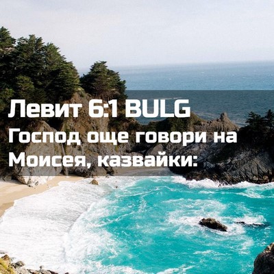 Picture 02 - Левит 6:1 BULG - Господ още говори на - Bible Verse Picture