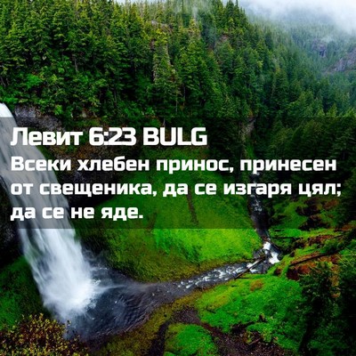Picture 02 - Левит 6:23 BULG - Всеки хлебен принос, - Bible Verse Picture