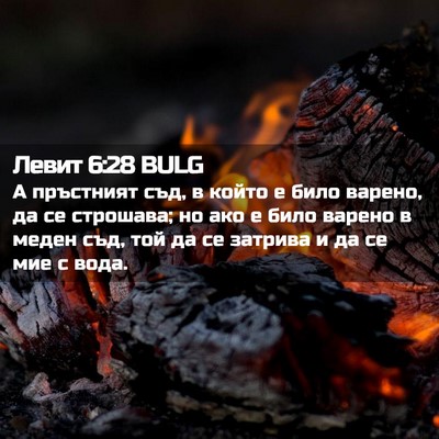 Picture 02 - Левит 6:28 BULG - А пръстният съд, в който е - Bible Verse Picture