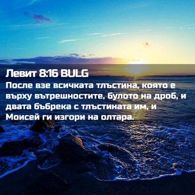 Picture 02 - Левит 8:16 BULG - После взе всичката - Bible Verse Picture