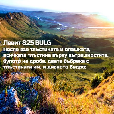 Picture 02 - Левит 8:25 BULG - После взе тлъстината и - Bible Verse Picture