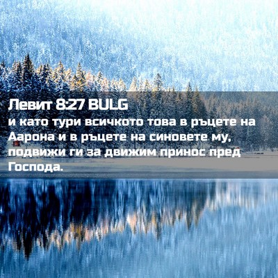 Picture 02 - Левит 8:27 BULG - и като тури всичкото това в - Bible Verse Picture