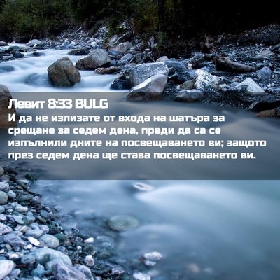 Picture 02 - Левит 8:33 BULG - И да не излизате от входа - Bible Verse Picture