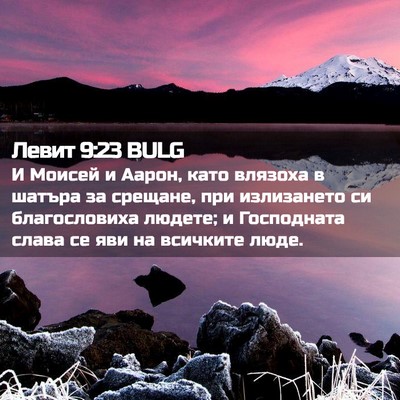 Picture 02 - Левит 9:23 BULG - И Моисей и Аарон, като - Bible Verse Picture