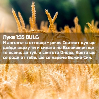 Picture 02 - Лука 1:35 BULG - И ангелът в отговор - рече: - Bible Verse Picture