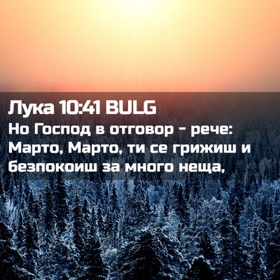 Picture 02 - Лука 10:41 BULG - Но Господ в отговор - рече: - Bible Verse Picture