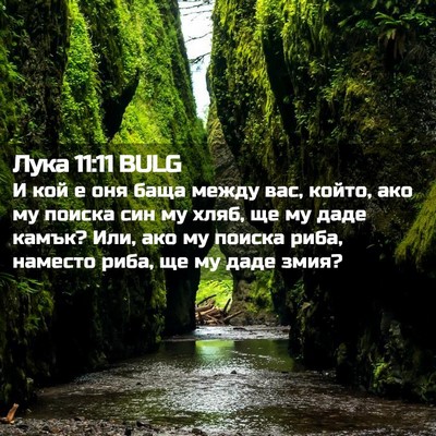 Picture 02 - Лука 11:11 BULG - И кой е оня баща между вас, - Bible Verse Picture