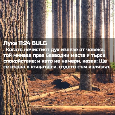 Picture 02 - Лука 11:24 BULG - . Когато нечистият дух - Bible Verse Picture