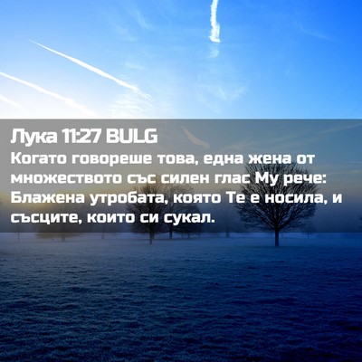 Picture 02 - Лука 11:27 BULG - Когато говореше това, една - Bible Verse Picture