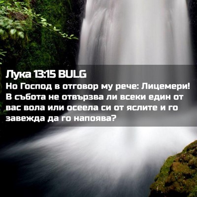 Picture 02 - Лука 13:15 BULG - Но Господ в отговор му - Bible Verse Picture