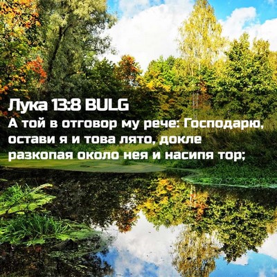 Picture 02 - Лука 13:8 BULG - А той в отговор му рече: - Bible Verse Picture