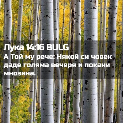 Picture 02 - Лука 14:16 BULG - А Той му рече: Някой си - Bible Verse Picture