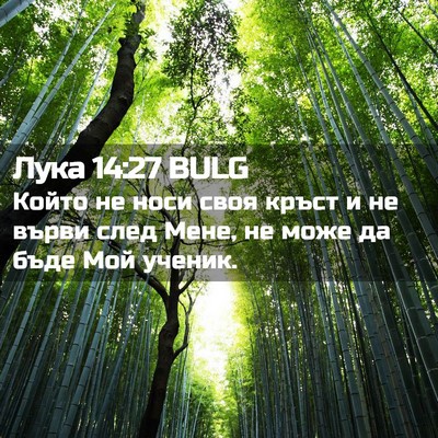 Picture 02 - Лука 14:27 BULG - Който не носи своя кръст и - Bible Verse Picture