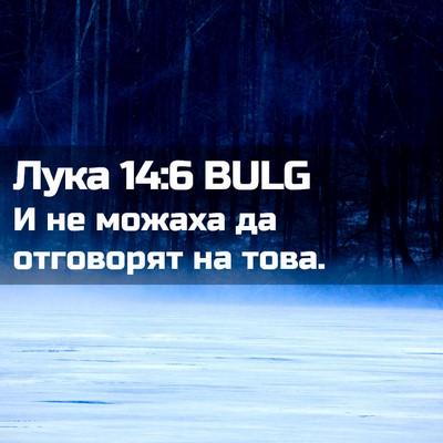Picture 02 - Лука 14:6 BULG - И не можаха да отговорят на - Bible Verse Picture