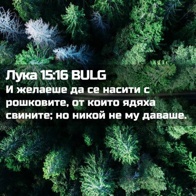 Picture 02 - Лука 15:16 BULG - И желаеше да се насити с - Bible Verse Picture