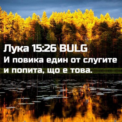 Picture 02 - Лука 15:26 BULG - И повика един от слугите и - Bible Verse Picture