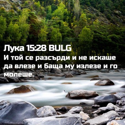 Picture 02 - Лука 15:28 BULG - И той се разсърди и не - Bible Verse Picture