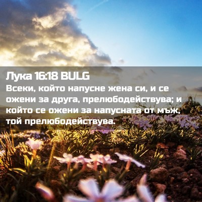 Picture 02 - Лука 16:18 BULG - Всеки, който напусне жена - Bible Verse Picture