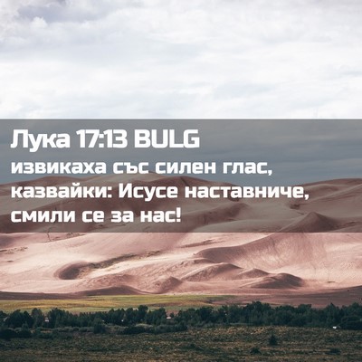 Picture 02 - Лука 17:13 BULG - извикаха със силен глас, - Bible Verse Picture