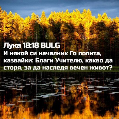 Picture 02 - Лука 18:18 BULG - И някой си началник Го - Bible Verse Picture