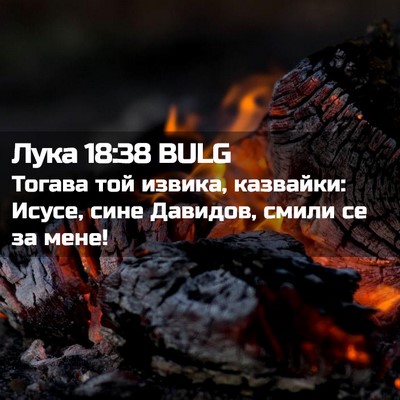 Picture 02 - Лука 18:38 BULG - Тогава той извика, - Bible Verse Picture