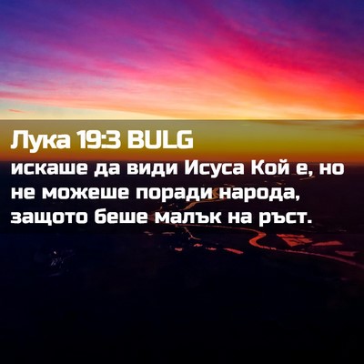 Picture 02 - Лука 19:3 BULG - искаше да види Исуса Кой е, - Bible Verse Picture