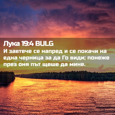 Picture 02 - Лука 19:4 BULG - И завтече се напред и се - Bible Verse Picture