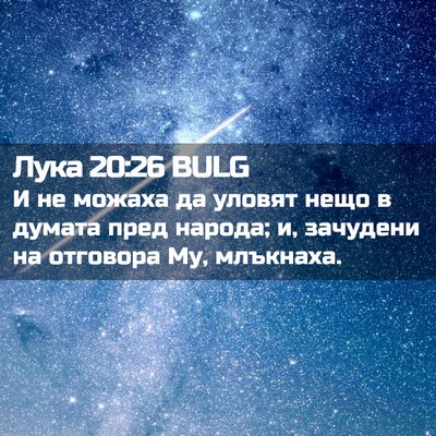 Picture 02 - Лука 20:26 BULG - И не можаха да уловят нещо - Bible Verse Picture